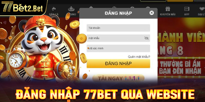 Hướng dẫn đăng nhập 77Bet qua website nhanh chóng